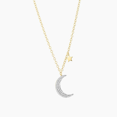 Fly Me To The Moon Diamond Necklace
