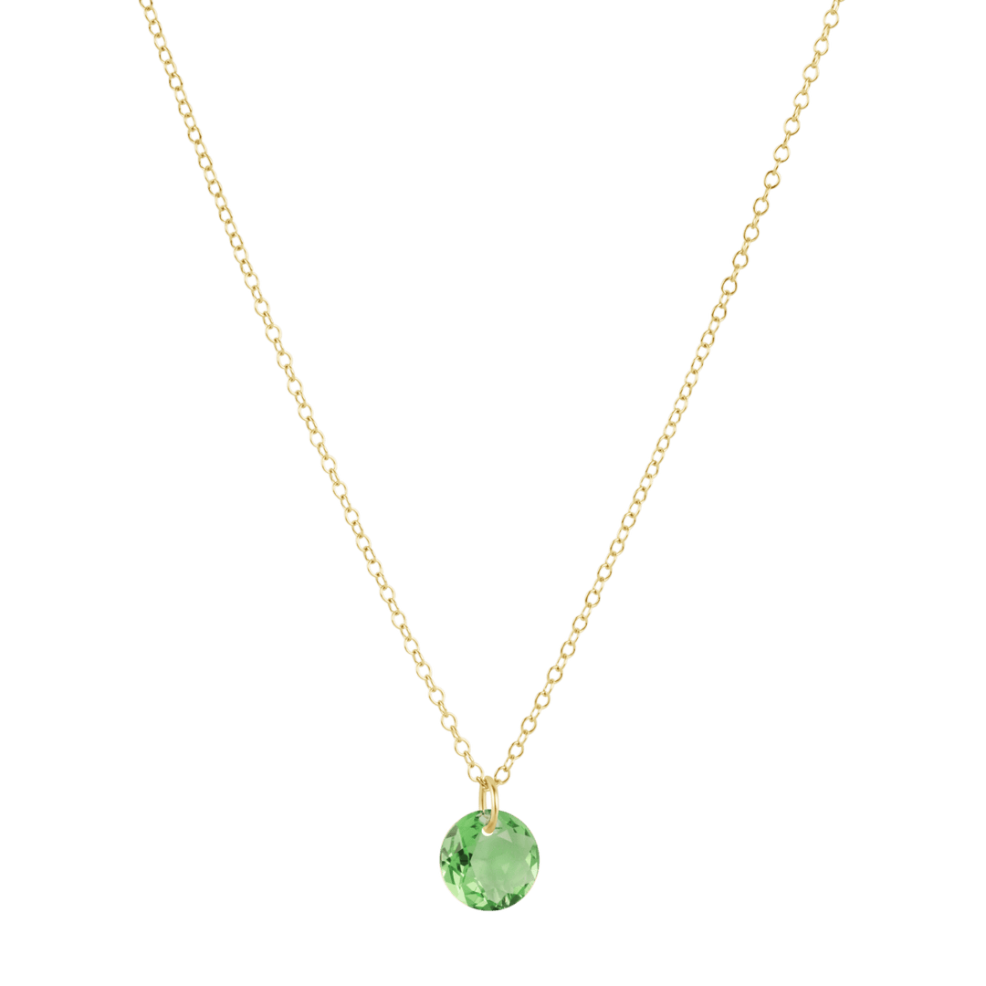 Enewton Reflections Green Peridot Crystal Birthstone Necklace – 14kt Gold-Filled
