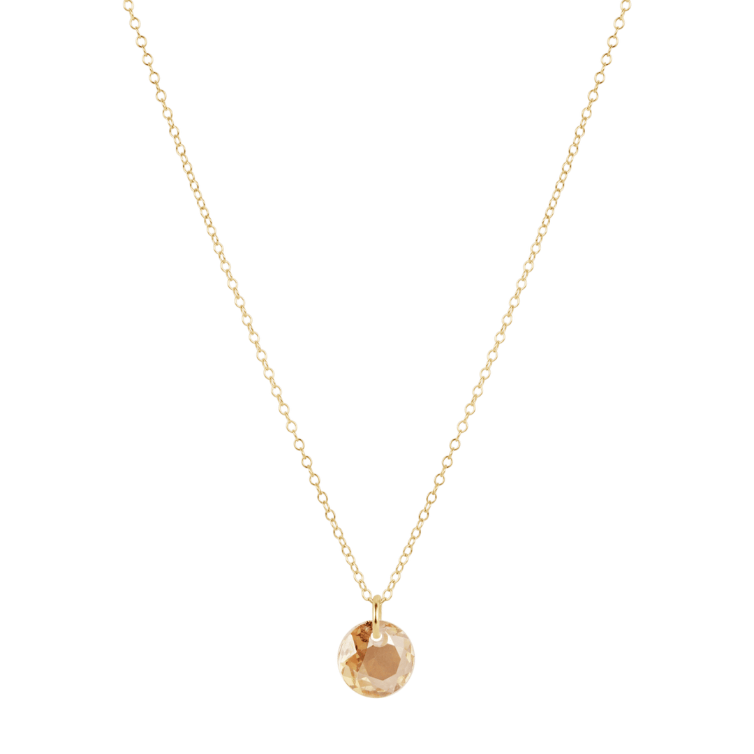 Enewton Reflections Champagne Citrine Crystal Birthstone Necklace – 14kt Gold-Filled