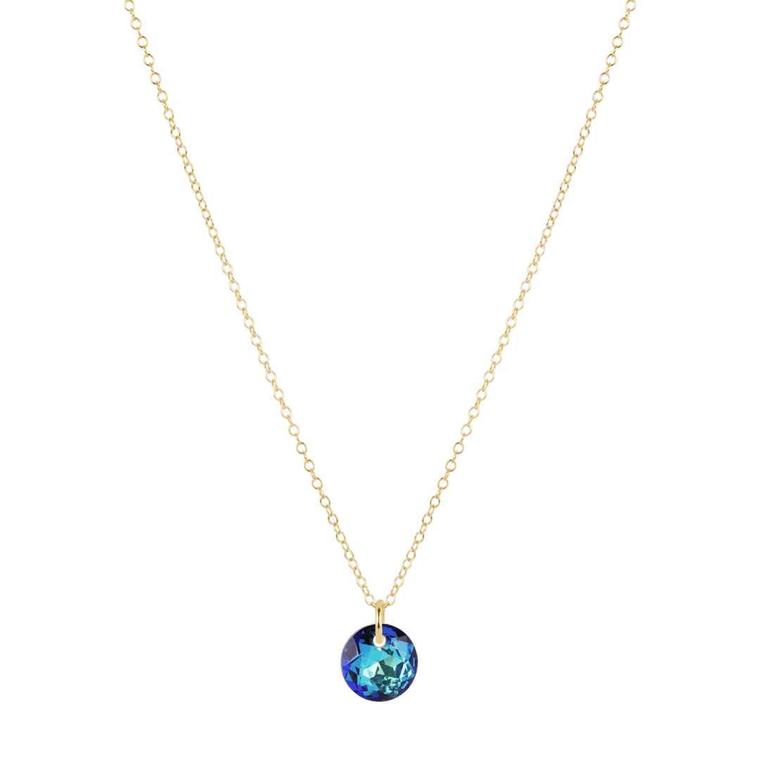 Enewton Reflections Blue Zircon Crystal Birthstone Necklace – 14kt Gold-Filled