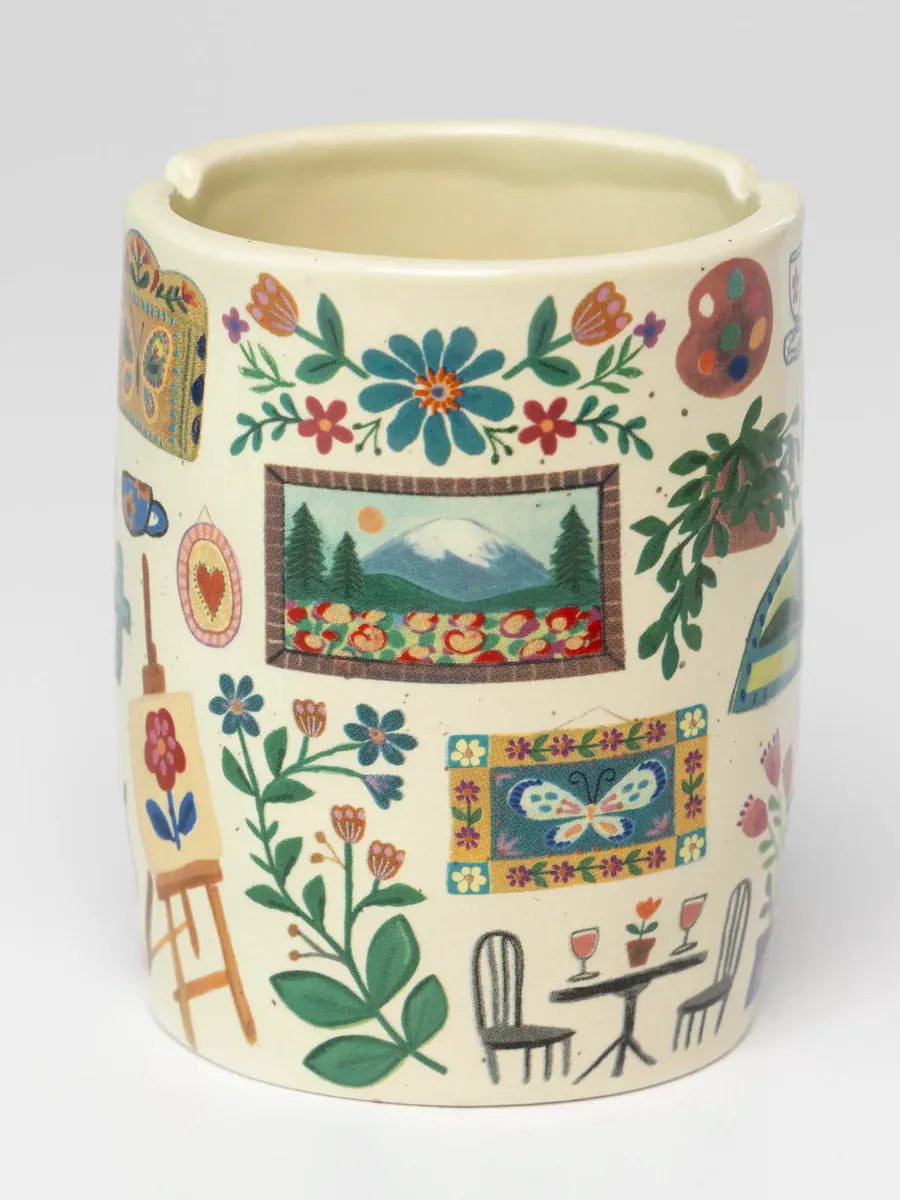 Do What You Love Painters Cup Do What You Love Ceramic Painter’s Cup &amp; Brush Holder Home