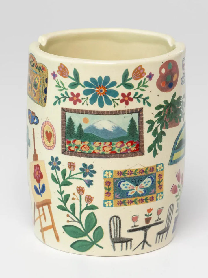 Do What You Love Painters Cup Do What You Love Ceramic Painter’s Cup &amp; Brush Holder Home
