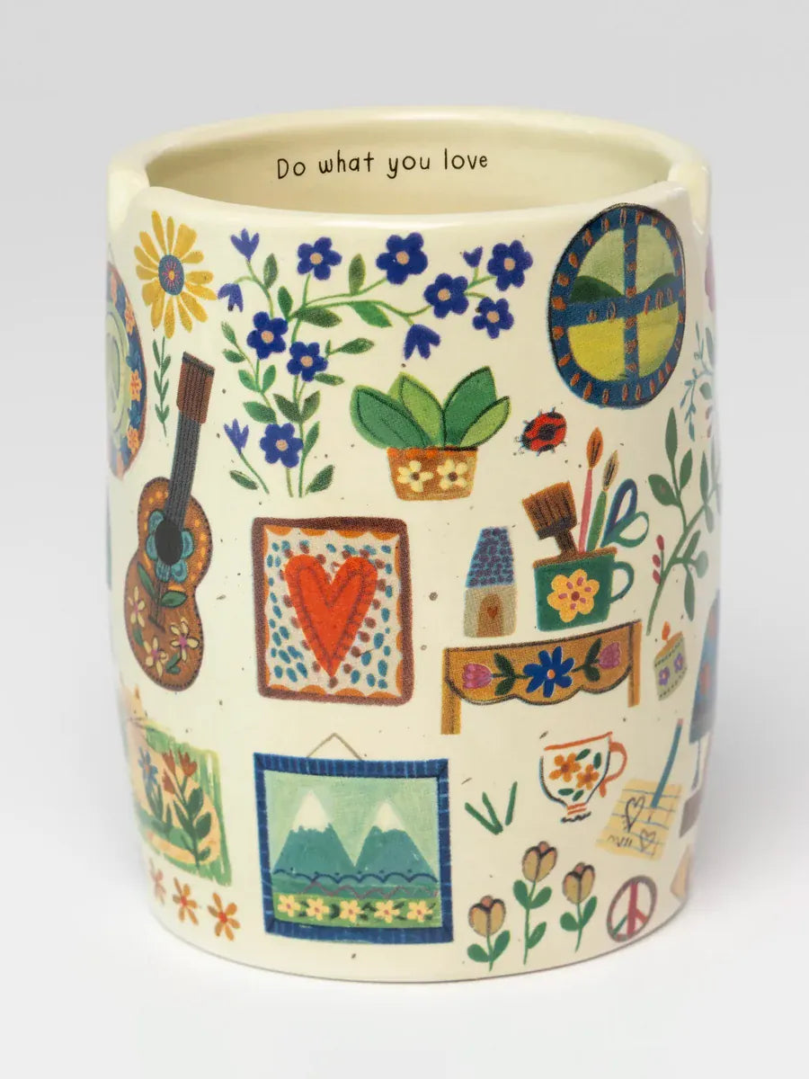 Do What You Love Painters Cup Do What You Love Ceramic Painter’s Cup &amp; Brush Holder Home