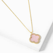 Pave Gold Clover Necklace