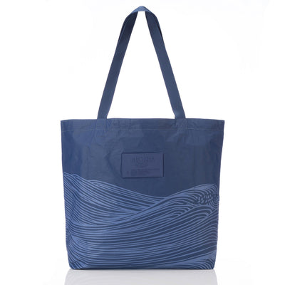 Aloha Sea Reversible Tote - Current on Navy