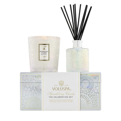 Voluspa Sparkling  Cuvée  Candle & Diffuser Celebration Gift Set