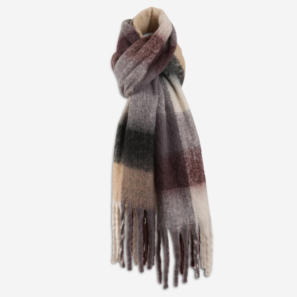Highland Brushed Plaid Fringe Scarf Highland Brushed Plaid Fringe Scarf Scarves