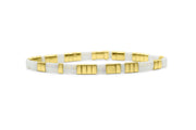 Shine Morse Code Tila Beaded Bracelet - Positive Pearl