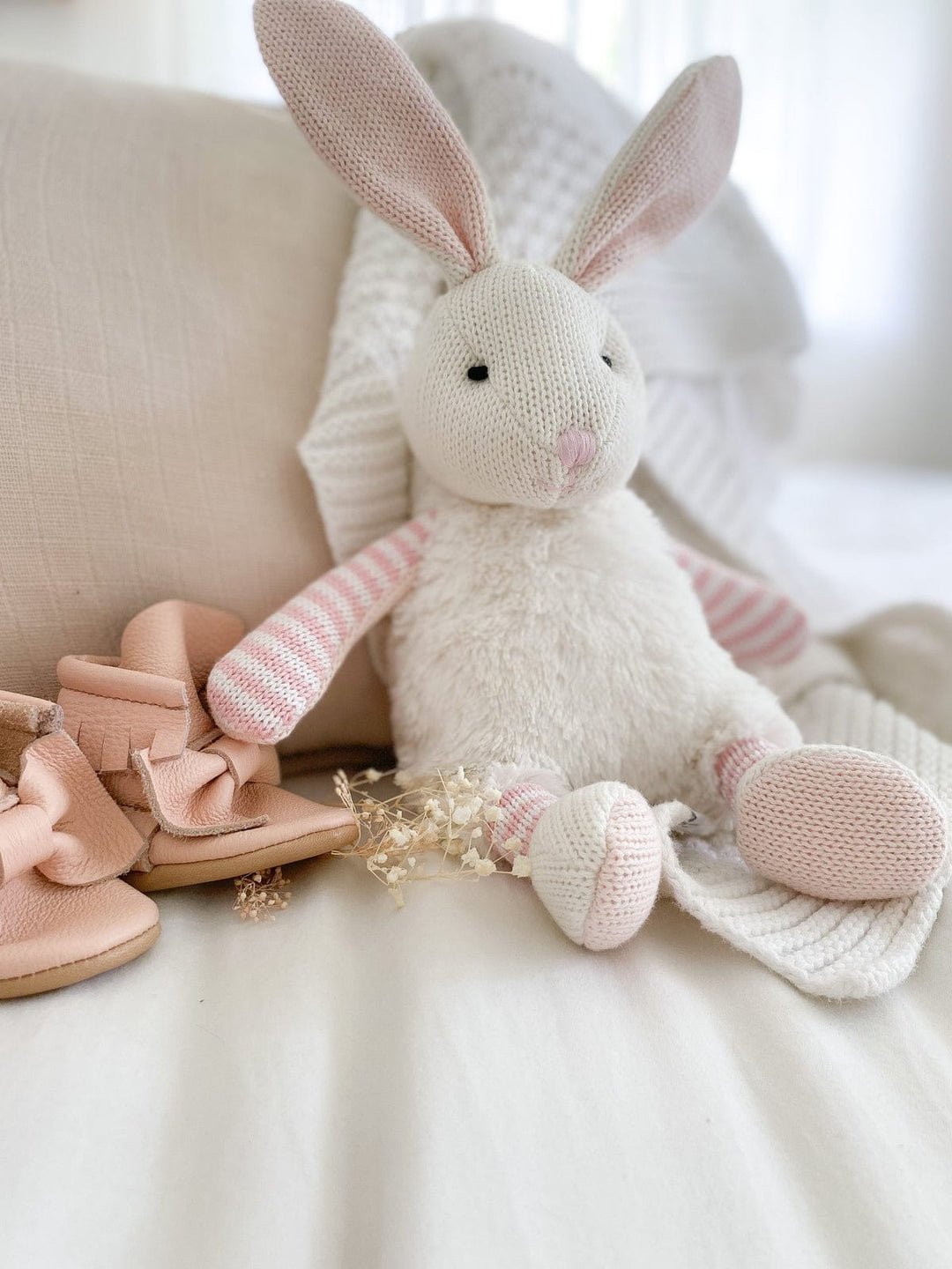 Mon Ami Floppy Pink Bunny