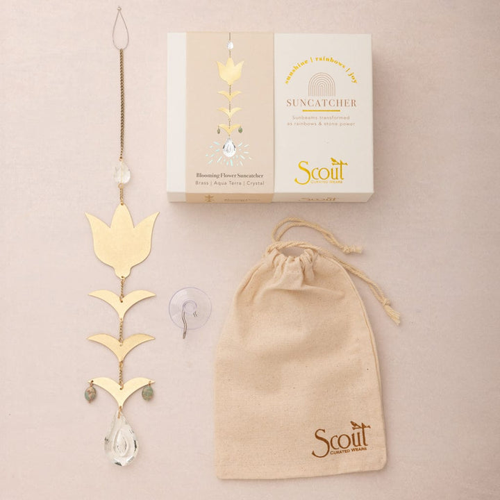 Suncatcher -Blooming Flower &amp; Aqua Terra