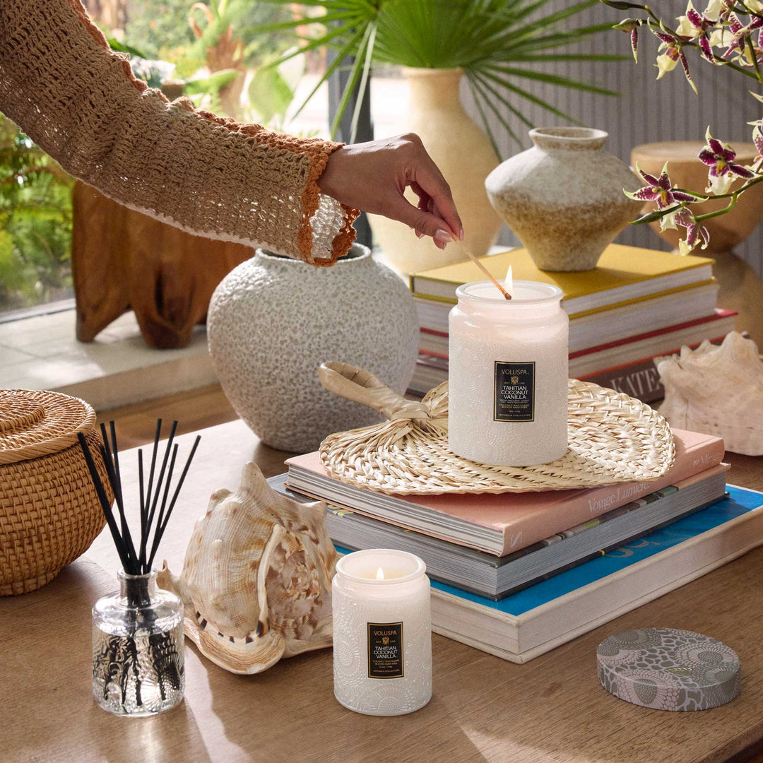 Voluspa Tahitian Coconut Vanilla Small Jar Candle