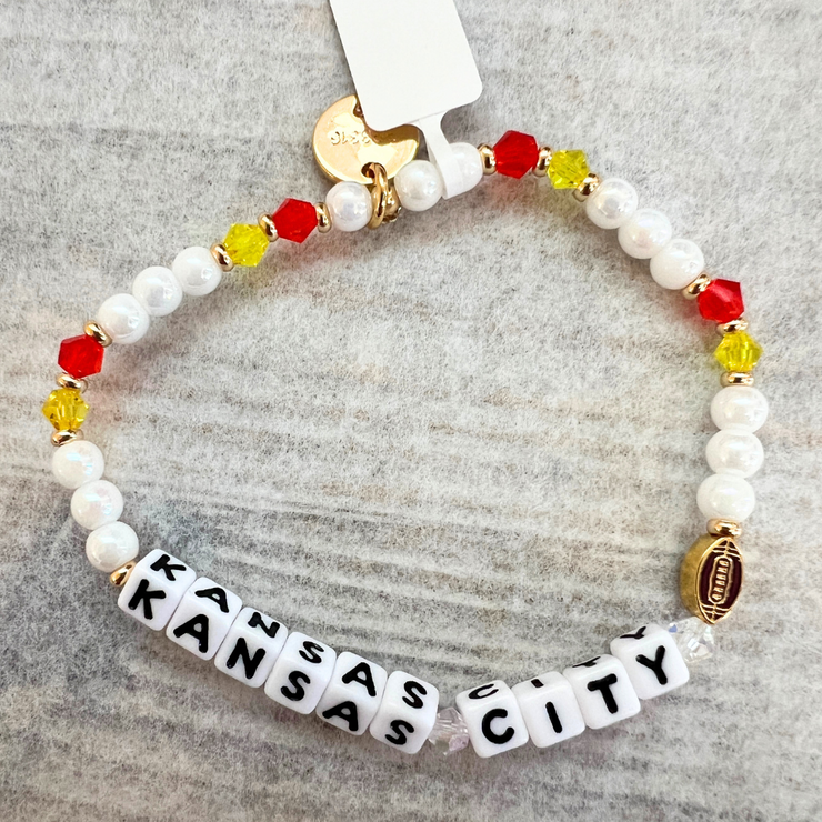 Little Words Project Kansas City Yellow & Red Bracelet