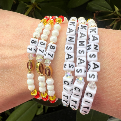 Little Words Project 87 Yellow & Red Bracelet