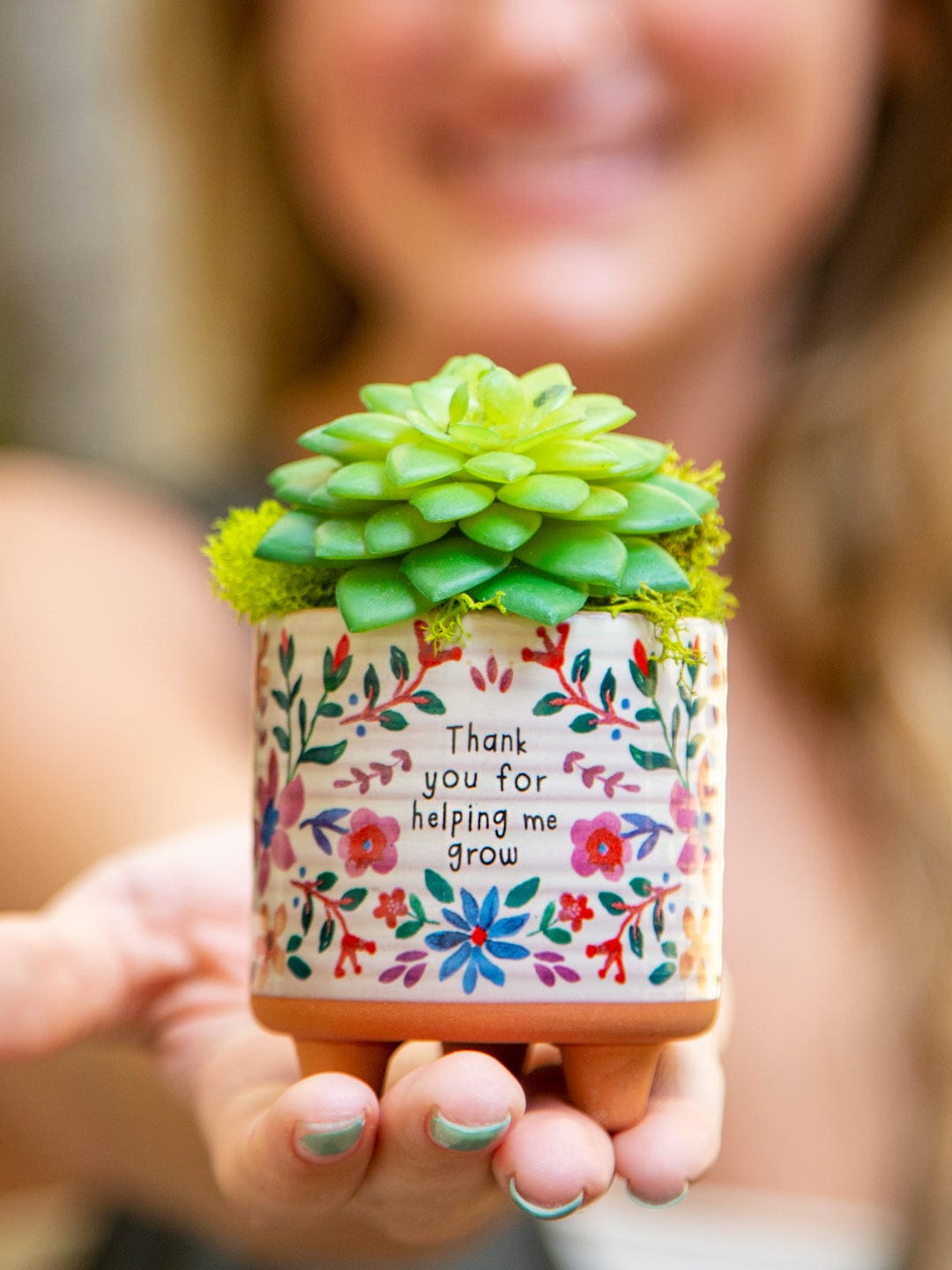 Thank You for Helping Me Grow Mini Artisan Planter