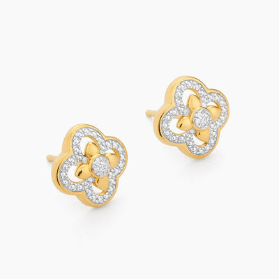 Contemporary Bloom Diamond Earrings