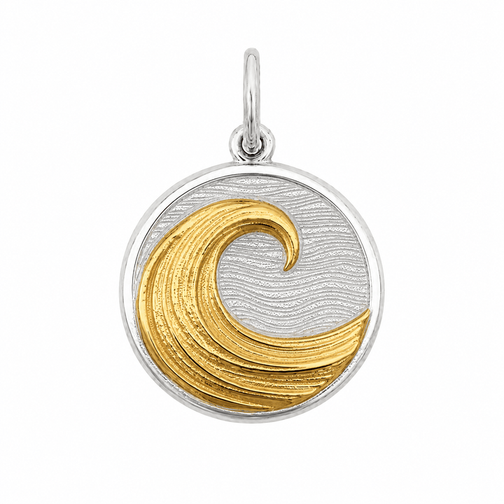 Lola Wave Pendant - Mixed Metal