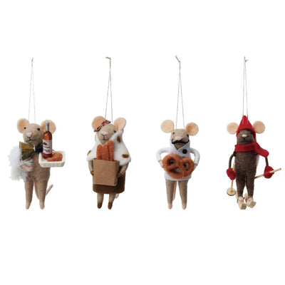 Felt Mouse Gourmand Ornament