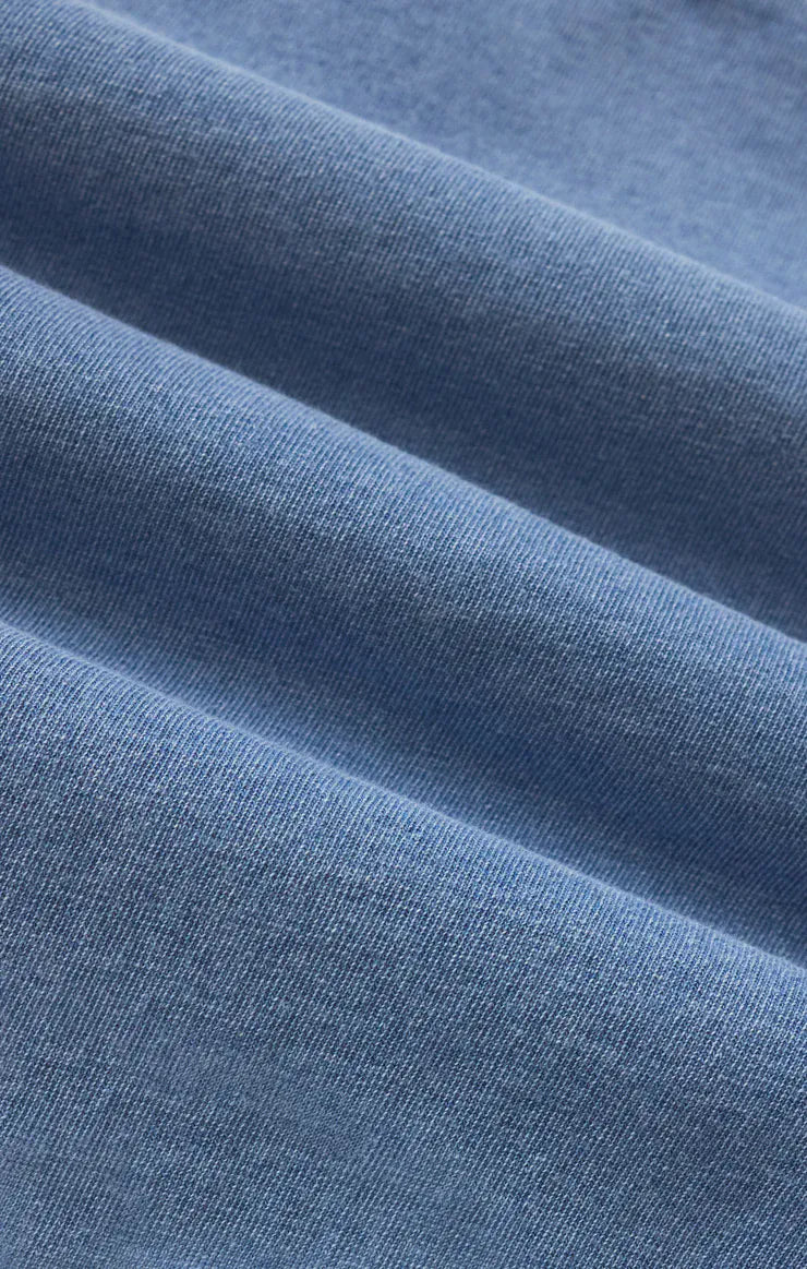 Z Supply Kalani Jersey Denim Dress in Santorini Indigo