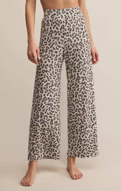 Z Supply Luxe Leopard Pant in Champagne