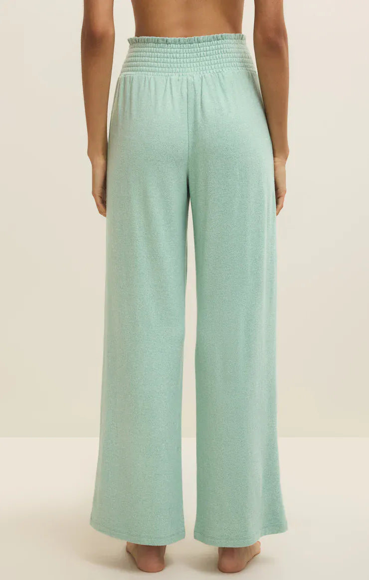 Z Supply Dawn Smocked Pant in Crystal Green