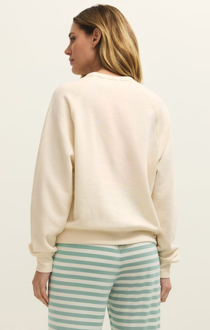 Z Supply Vacay Sweatshirt in Vanilla Ice