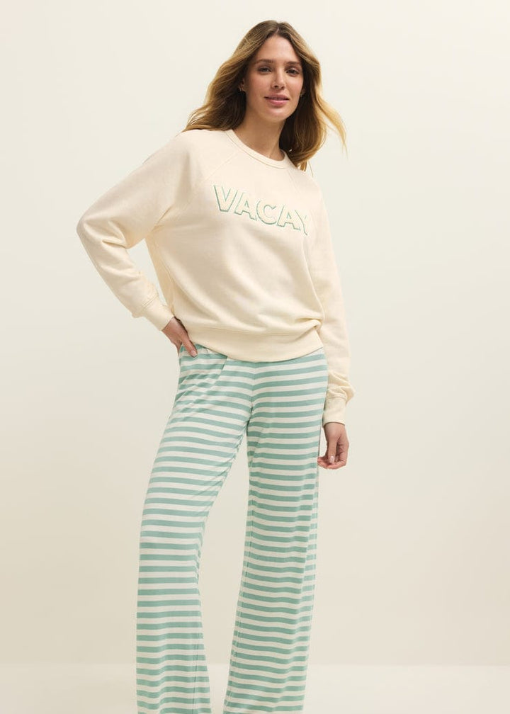 Z Supply Vacay Sweatshirt in Vanilla Ice