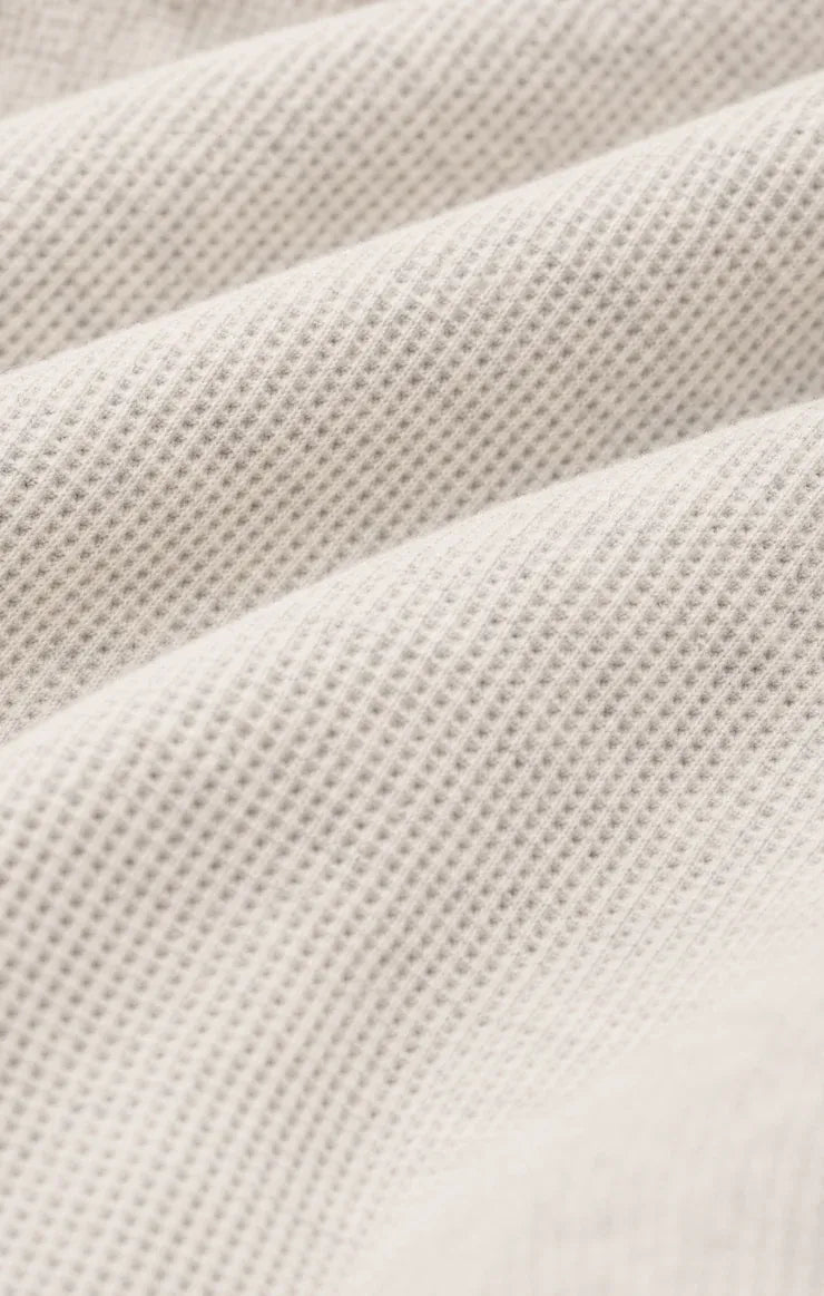 Z Supply Waffle Brushed Thermal Tee in Feather Grey