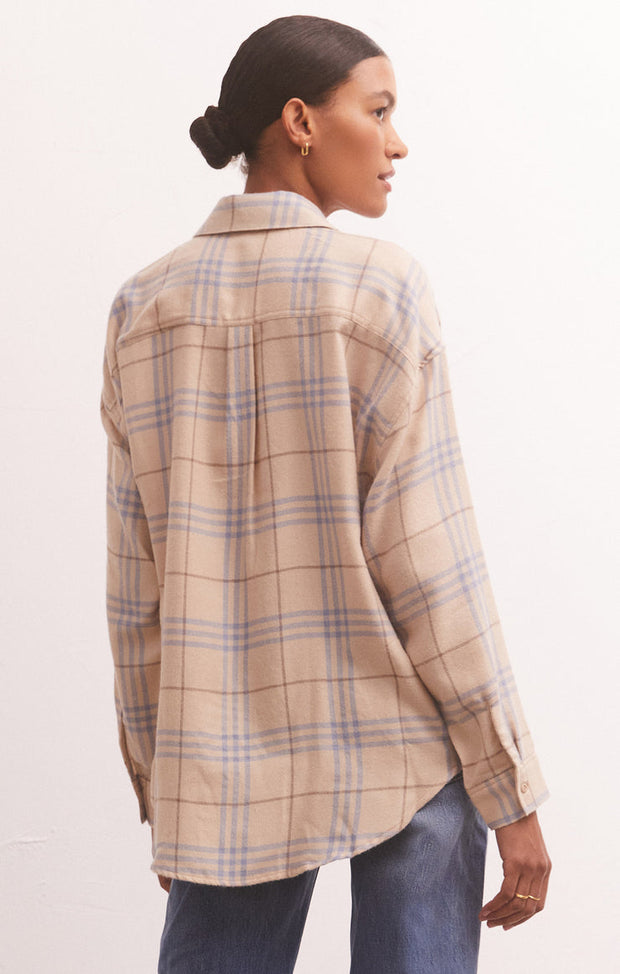 River Plaid Button Up in Birch