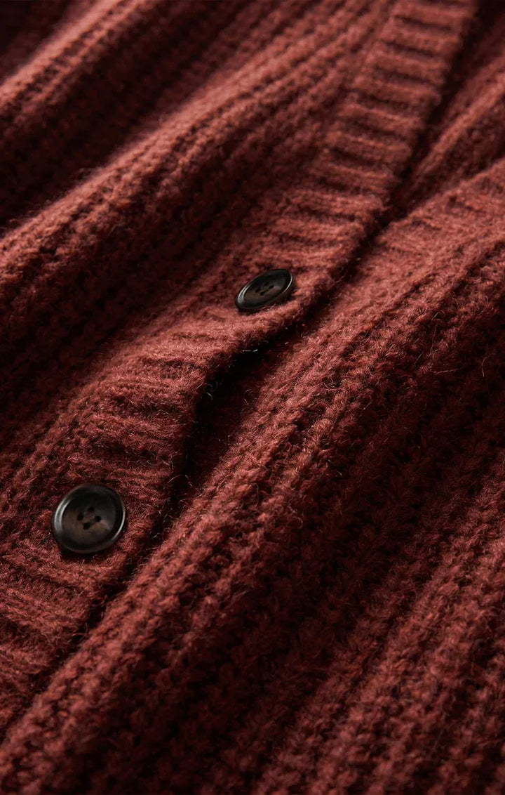 Z Supply Whitmore Cardigan in Velvet Rouge Velvet Rouge Oversized Rib Knit Button-Front Cardigan Sweaters