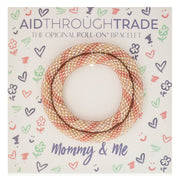 Roll-on Mommy & Me Bracelet Set - Glitter Pink