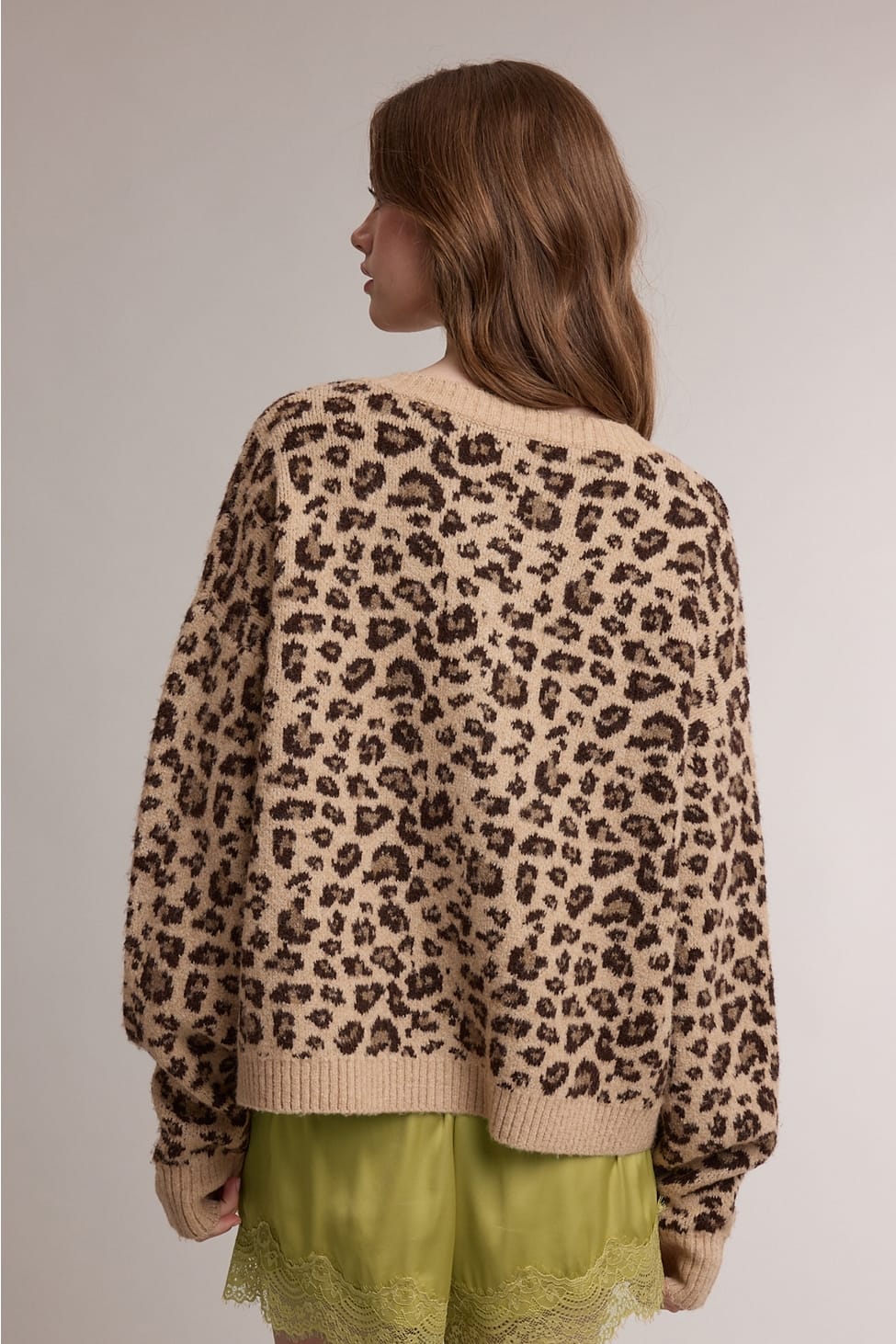Leopard Print Button-Up Cardigan Sweater Leopard Print Cardigan Sweater | Button-Up Knit | The Red Owl Tops