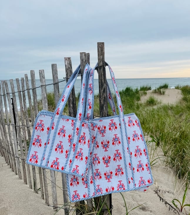 Coastal Quilted Carryall Tote