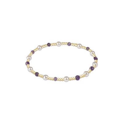 Enewton Pearl Sincerity Pattern 4mm Bead Bracelet - Amethyst