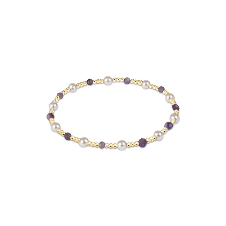 Enewton Pearl Sincerity Pattern 4mm Bead Bracelet - Amethyst