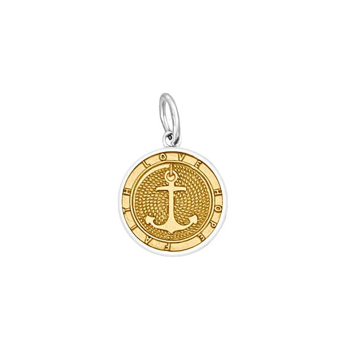 Lola Anchor Pendant - Gold Center