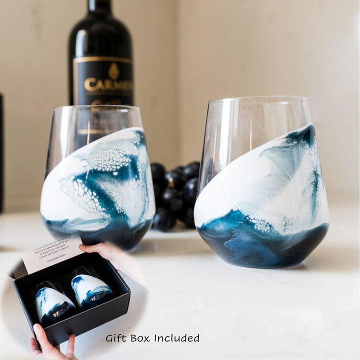 Resin Coated Stemless Glass