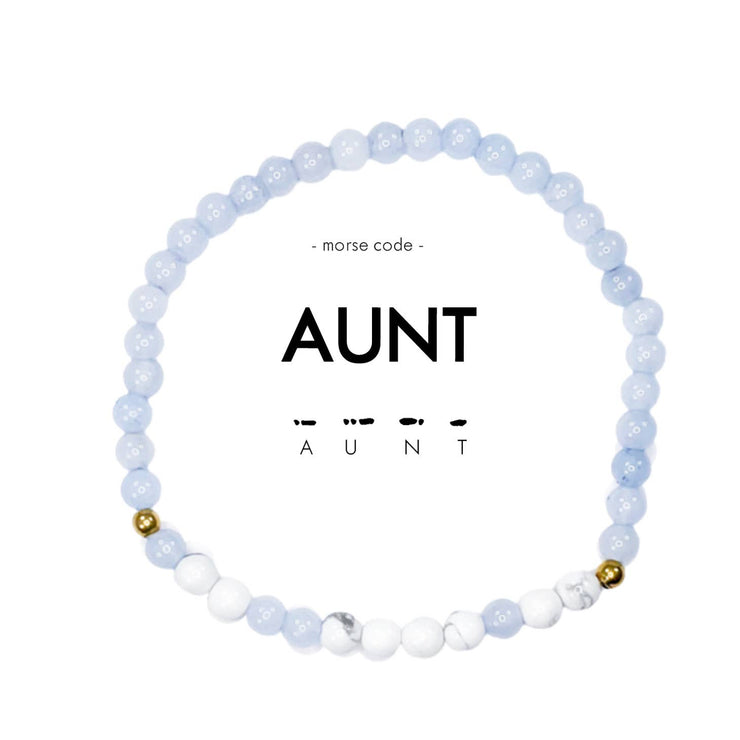 Aunt Morse Code Bracelet