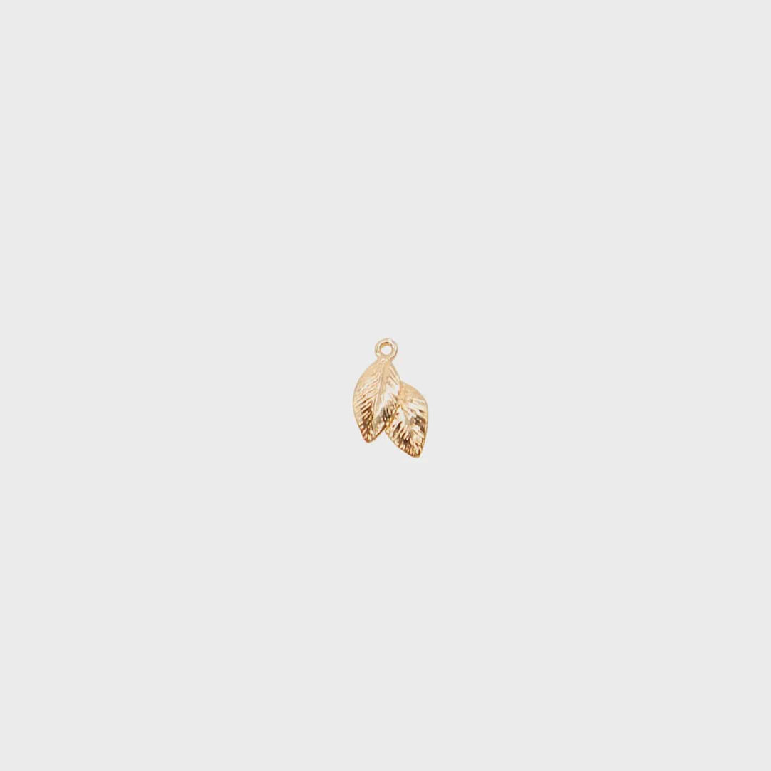 Two Leaves Charm