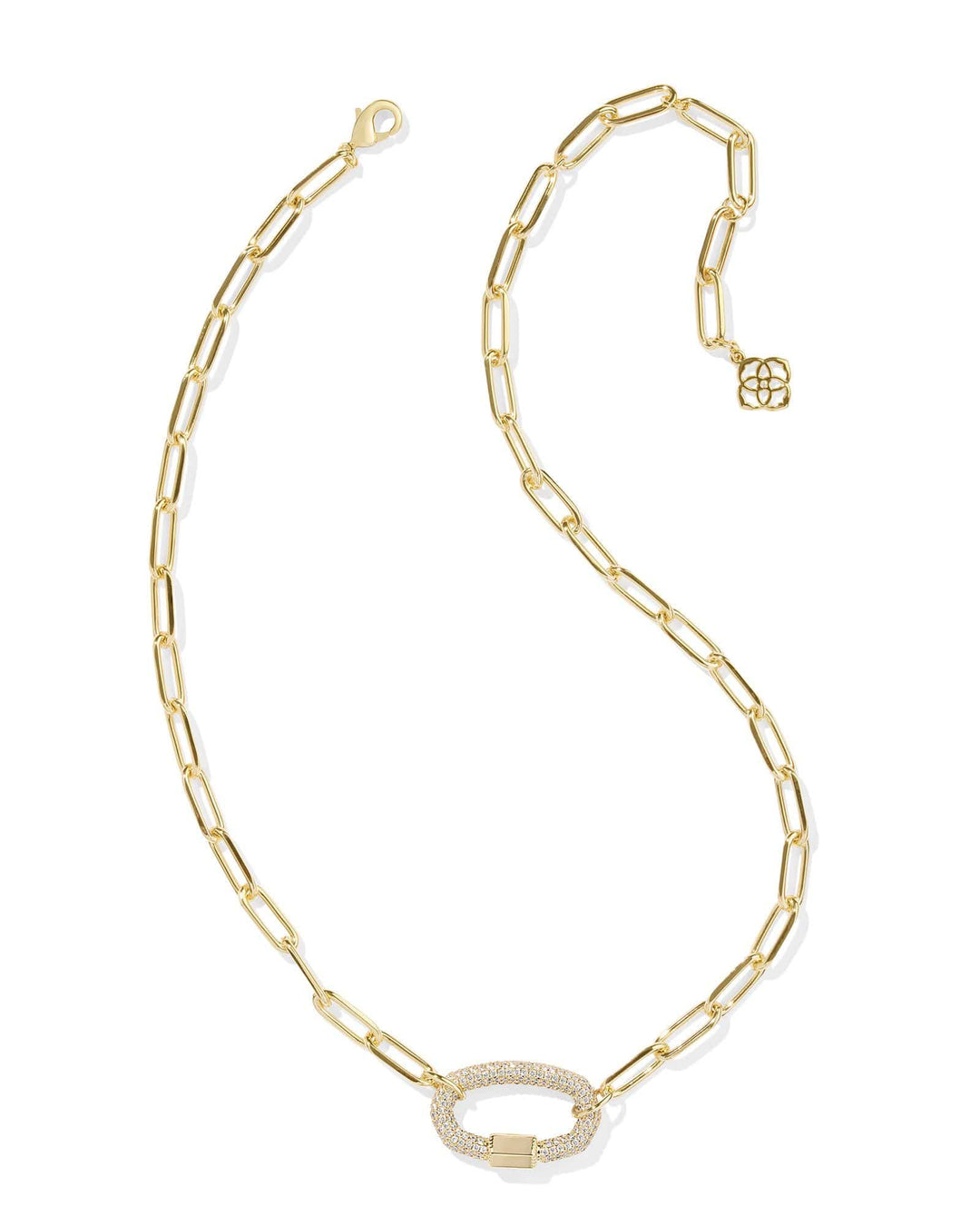 Kendra Scott Emery Gold Link and Chain Necklace in White Crystal Kendra Scott Emery Gold Link and Chain Necklace in White Crystal Necklaces