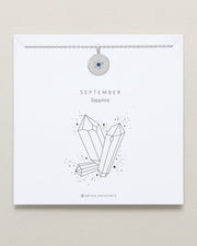 September Sapphire Birthstone Necklace
