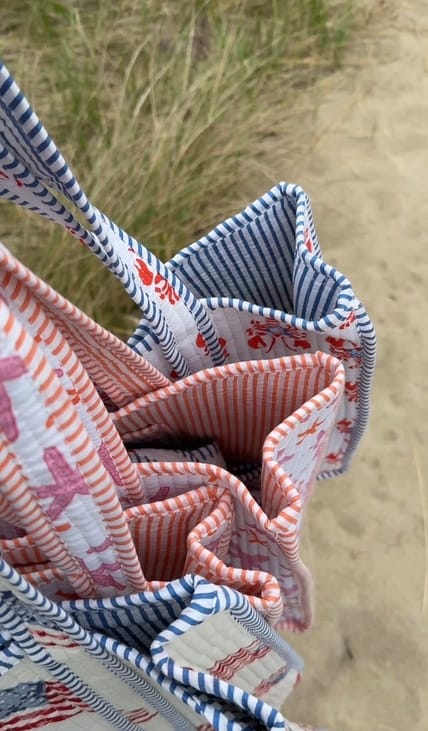 Coastal Quilted Carryall Tote