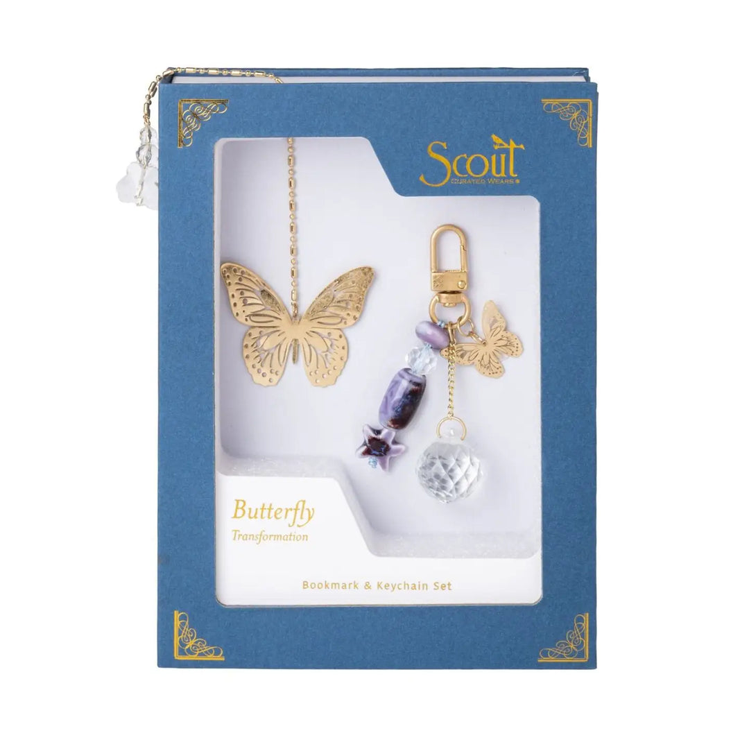 Bookmark &amp; Keychain Set - Butterfly/Transformation
