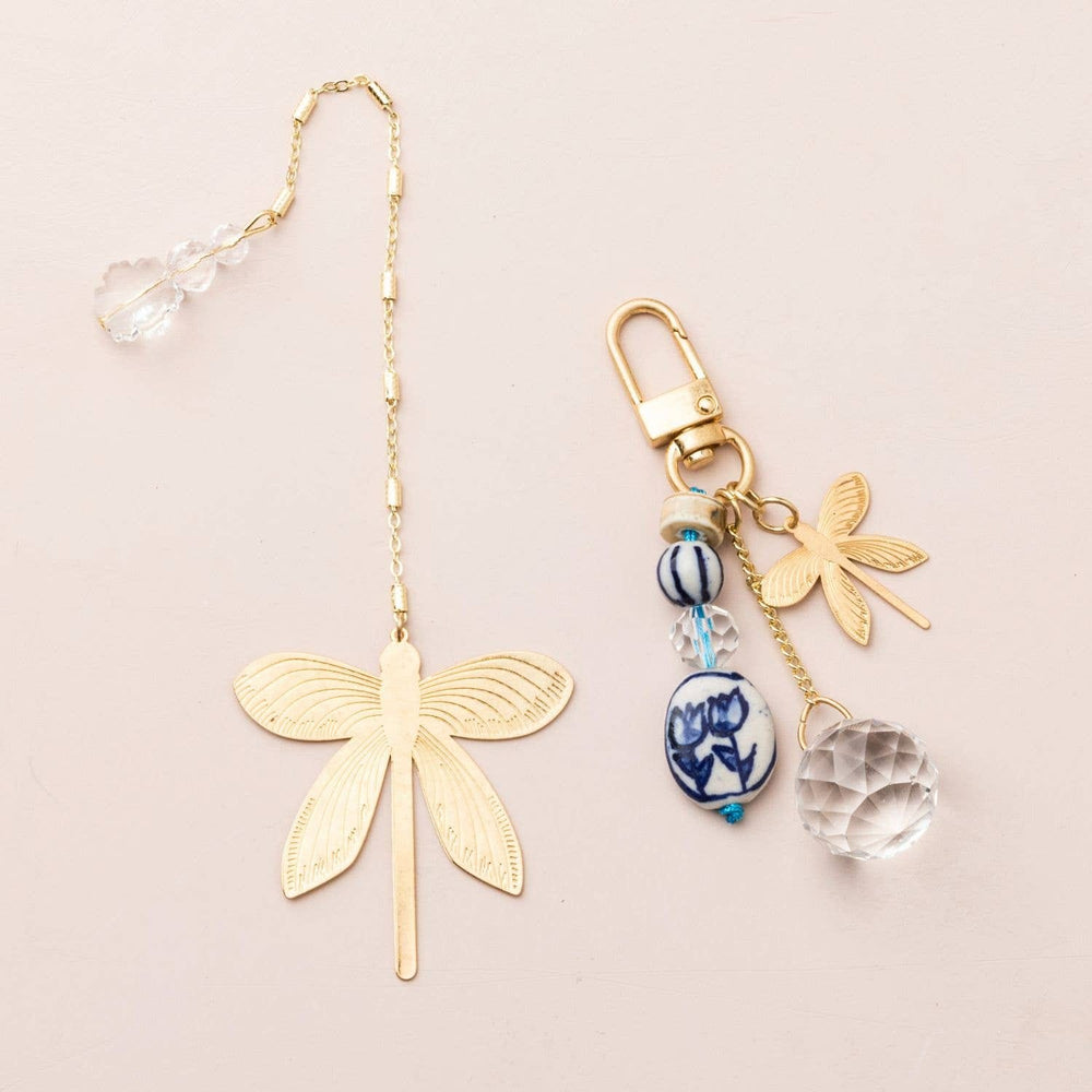 Bookmark & Keychain Set - Dragonfly/Inspiration Dragonfly Inspiration Bookmark & Keychain Gift Set Accessories