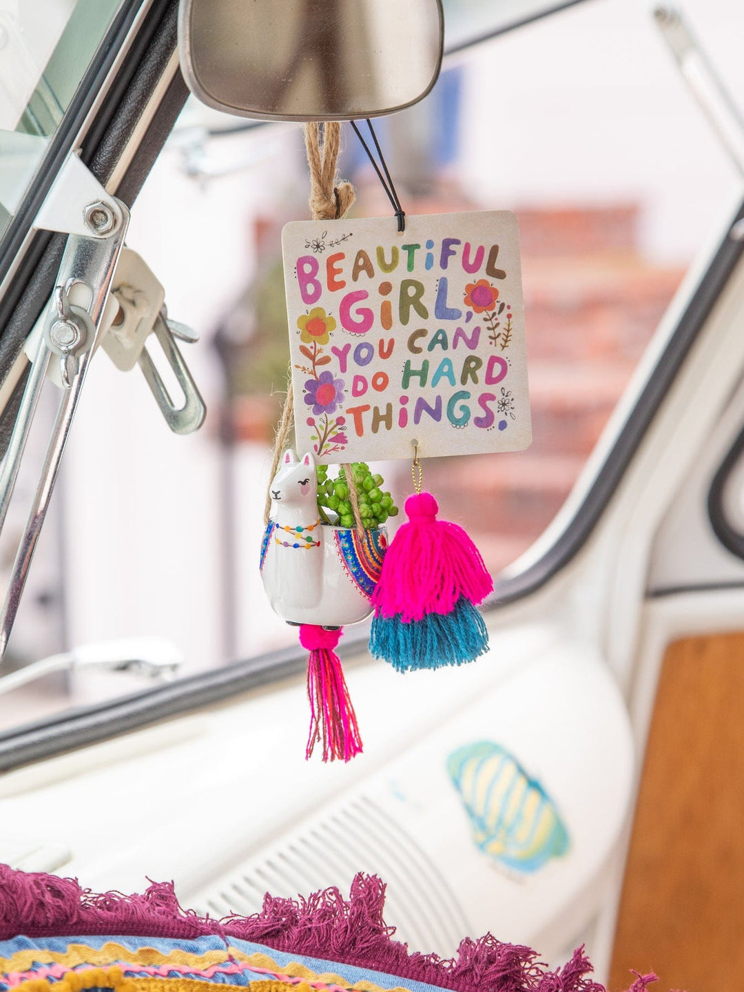 Natural Life Car Air Freshener - Beautiful Girl Beautiful Girl You Can Do Hard Things Car Air Freshener Home