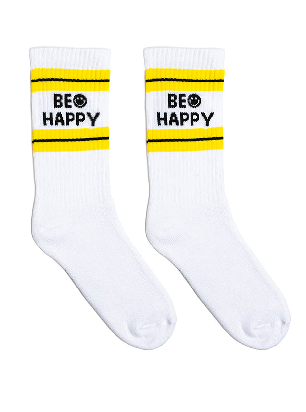 Classic Crew Socks - Be Happy
