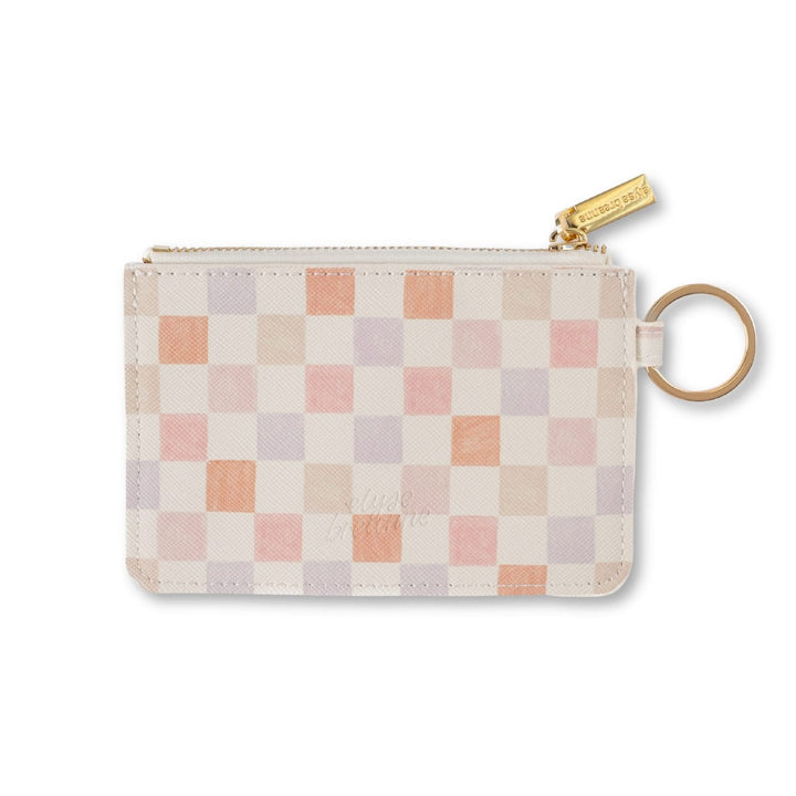 Elyse Breanne ID Holder Wallet - Watercolor Checker