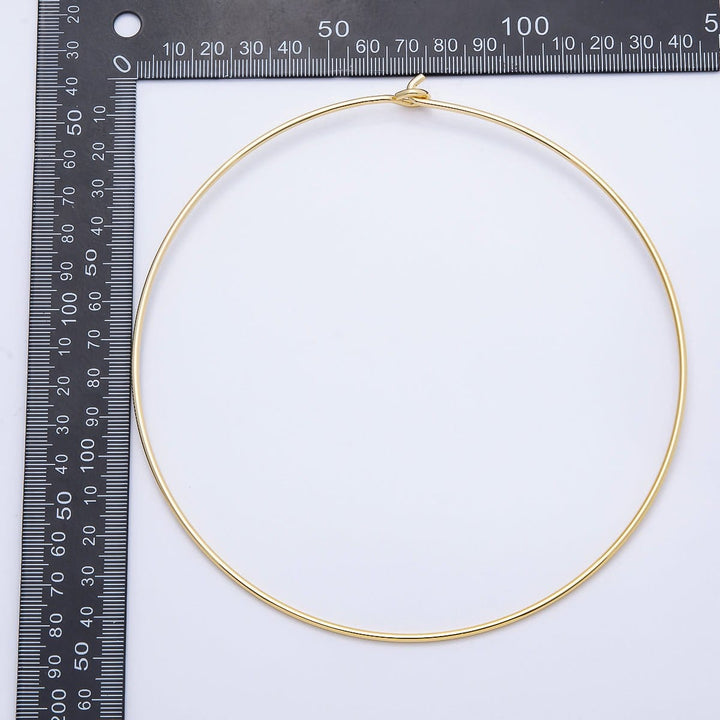 18kt Gold Plated 2mm Floating Collar Necklace - Pendant Bar Base 18kt Gold Plated 2mm Floating Collar Necklace - Pendant Bar Base Necklace