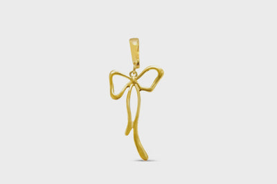 Elongated Bow Clip-on Charm