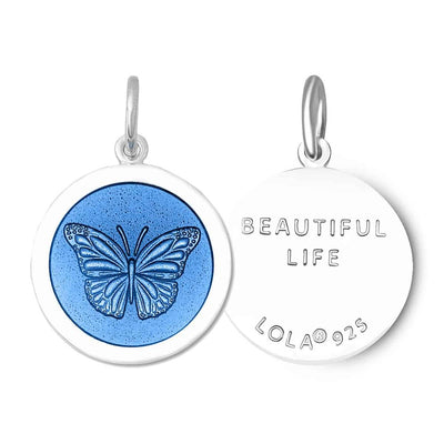 Lola Butterfly Pendant - Light Blue