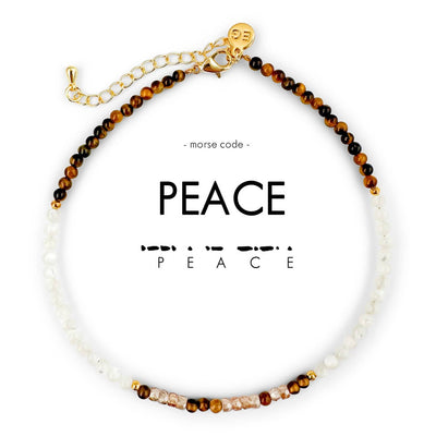 Morse Code Peace Anklet